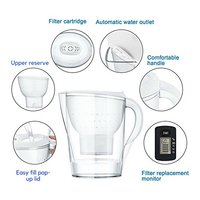 Nouveau pichet d'eau alcaline avec indicateur LED-Purificateur de filtre à eau-Machine d'alcalinisateur à pH élevé Ioniseur 3.5L