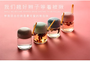 Mini simpatica <span class=keywords><strong>bottiglia</strong></span> d'<span class=keywords><strong>acqua</strong></span> per il latte in <span class=keywords><strong>vetro</strong></span>, tazza di <span class=keywords><strong>vetro</strong></span> - Product Image 2