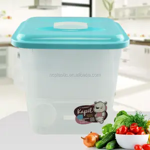 eco-friendly material 10kg pp rice storage container with lid