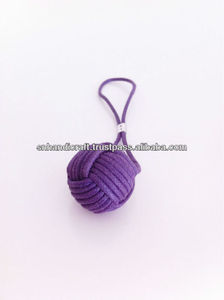 Dark Purple Keychain monkey fist keychain - Product Image 1
