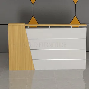 Diseño de mostrador de recepción de oficina moderno de lujo para muebles de hotel (SZ-RTB027)