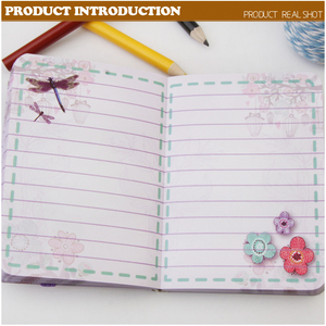 <span class=keywords><strong>2022</strong></span> nouveau journal de notes en papier de bloc-notes décoré de fleurs acryliques violettes écologiques pour les Promotions - Product Image 4