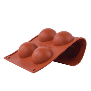 कस्टम लोगो 6 Cavities गर्म चॉकलेट बम मोल्ड आधा दौर सिलिकॉन केक नए नए साँचे - Product Image 4