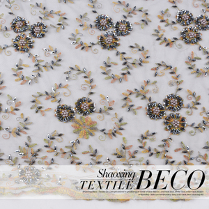 En ligne vente <span class=keywords><strong>or</strong></span> filaire <span class=keywords><strong>broderie</strong></span> perlée pas cher dentelle tissu pour robes de mariée - Product Image 5