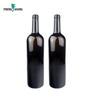 Haut en liège à long anneau noir pour bouteille en verre rouge vide de <span class=keywords><strong>vin</strong></span> de 750ml avec design luxueux Bouteille De <span class=keywords><strong>Vin</strong></span> à vendre - Product Image 2