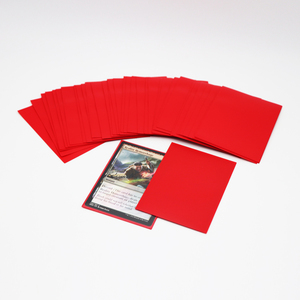 Ckcs04 Mới Phát Hành Màu Đỏ Tùy Chỉnh Cao Cấp Kinh Doanh Thẻ Tay Áo 500Pcs Mỗi Trường Hợp Thức Ăn Sử Dụng Nổi Matte Hoàn Thành - Product Image 3