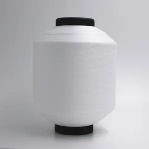 Yarn Spandex High Quality Raw White Polyester DTY 200D/288f + 70D Air Covered Spandex Yarn Bleach Resistance