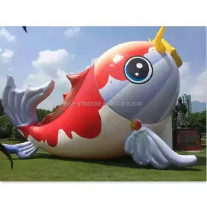 กลางแจ้งเหตุการณ์วันหยุด Giant ปลาคาร์พ Inflatable ที่กำหนดเอง Cyprinoid การ์ตูนสำหรับเทศกาลปลาโฆษณา A255