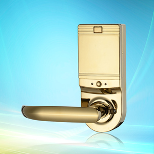 ( GL-580 ) <strong>Safe</strong> Fingerprint Door <strong>Lock</strong> <strong>With</strong> Password <strong>Keypad</strong>, Key Unlock, Chrome Plating Casing. - Product Image 2