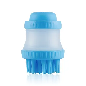 Pet <strong>Dog</strong> <strong>Bath</strong> and Massage Brush Pet Scrubber Shampoo Dispenser Pet Cleaning Device <strong>Dog</strong> Washer With Silicone Brush Bristle - Product Image 1