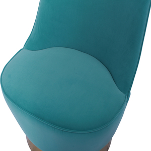 Không Có Mặt Lưng Cao Màu Xanh Nhung Ghế Nhỏ Bọc Ghế Xoay - Product Image 5