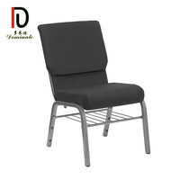 Venta al por mayor, muebles de Iglesia, alquiler, usado, bolsillo trasero de púlpito, metal morado, auditorio, silla de Iglesia entrelazada