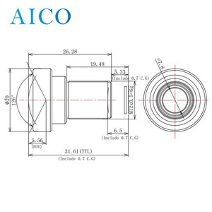 4.0mm 4mm 8mp F2.0 ou F2.5 4k 8.0 8 mégapixels mégapixels mégapixels M12 s monture Cctv carte lentille pour 1/1.8 "IMX334 taille du capteur - Product Image 2