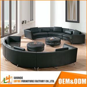 Canapé en cuir véritable forme de s ou c, ensemble de sofa à cadre en bois, incurvé, en coupe, pour salon, OEM, ODM, meilleure vente, 2019