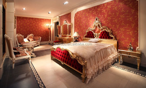 Meubles de chambre à coucher de style <span class=keywords><strong>baroque</strong></span> français, <span class=keywords><strong>table</strong></span> de <span class=keywords><strong>chevet</strong></span> en bois sculpté doré rose / <span class=keywords><strong>table</strong></span> de <span class=keywords><strong>chevet</strong></span> fantaisie antique - Product Image 2