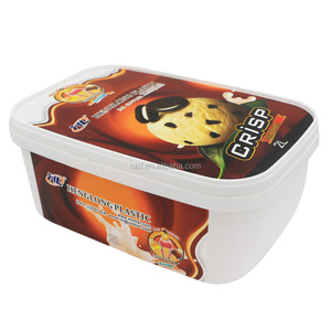 Conteneur en plastique rectangulaire de 2 L pour la crème glacée, fabricant certifié BRC, boîte à crème glacée en PP avec logo, boîte à crème glacée <span class=keywords><strong>Coppelia</strong></span> - Product Image 4