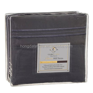 1800TC tek kullanımlık çift fırçalanmış baskılı mikrofiber yatak çarşafı <span class=keywords><strong>Set</strong></span> düz stil düz levha otel kullanımı için - Product Image 6