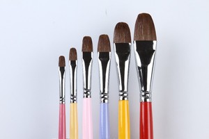 Haute Qualité belette cheveux coloré longue poignée huile artiste <span class=keywords><strong>peinture</strong></span> pinceau ensemble - Product Image 3