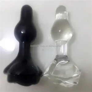 Bouchons anaux en verre avec fleur stimulateur de point G masseur sexy jouet sexuel en cristal gode en verre