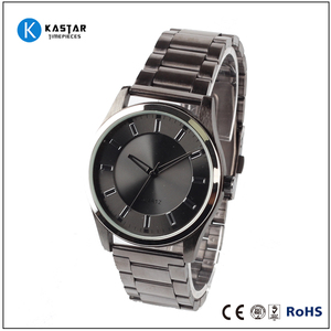 Price surface quartz watches men stainless steel watch gunmetal watch - Product Image 2