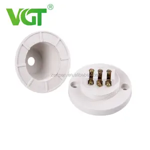 738b ABS Round Ceiling Lamp Bulb Cap Holder E27 Base For Led Light