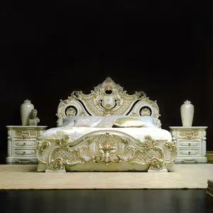 Le bois et poly rezin sculpté royal rococo pas cher prix meubles de chambre