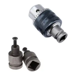 Adaptador de mandril de taladro de 1/2 pulgadas para conversión de llave de impacto 1/2-20UNF con tornillo de 1 pieza