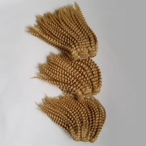 곱슬 금발 직조 아프리카 변태 페루 인간의 머리 613 금발 머리 직조 번들
