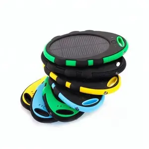 Banco de energía Solar portátil <span class=keywords><strong>para</strong></span> viaje al aire libre, doble salida, impermeable, batería de 5000mah <span class=keywords><strong>para</strong></span> cargador de teléfono móvil - Product Image 1