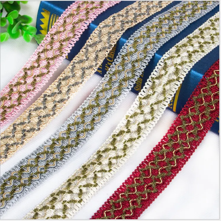 Fabbrica vendite calde dirette di alta qualità cuscino decorativo braid lace trim