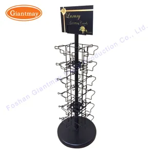 Retail collapsible promotional metal wire tabletop greeting card metal display racks for wholesale sale used