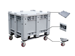 Pieghevole in plastica pallet con i lati/tamburo di plastica pallet/box auto - Product Image 4