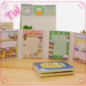 Saham Promosi Daftar Alat Tulis Kantor Item Grosir Kawaii Lucu Kartun Kertas Catatan Lengket Memo Pad