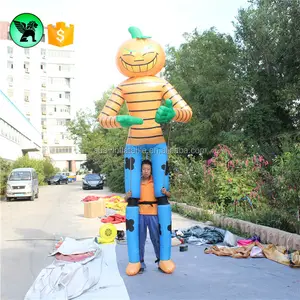 Disfraz de calabaza inflable para Halloween, traje de calabaza inflable personalizado de 3,5 m, A3109