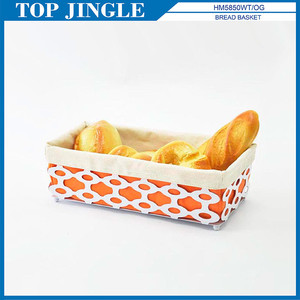 Cesta de fruta vacía de metal blanco de diseño decorativo - Product Image 4