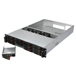 High performance 2u rack 12bays hot swap server case with SATA SAS backplane for cloud server