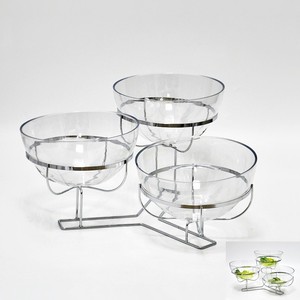 Plateau à fruits à 2 niveaux en verre pour cuisine, design simple - Product Image 4