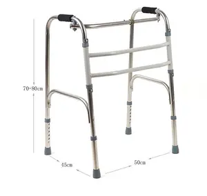 Aluminum Lightweight 4-leg Walker Fold Walking Frame Rollator Walker For Elderly