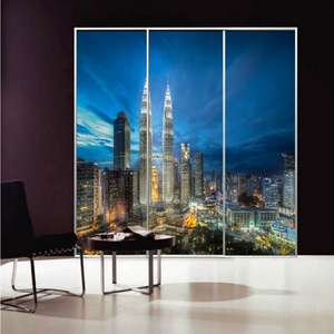 Behang Projector Moderne City Night View HD Muurschildering Gang Behang In <span class=keywords><strong>Guangzhou</strong></span> Hout Afwerking Behang - Product Image 4