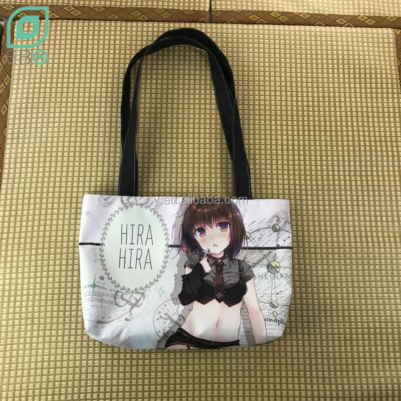 New Bag New Products Custom Printed Anime Shopping Bag Zipper Tote Bag Gift Item