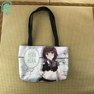 Neue Produkte individuell bedruckte Anime Einkaufstasche Reiß verschluss Einkaufstasche Geschenk artikel