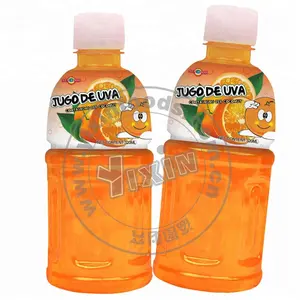 Pet-flasche verpackt orange kokos-saft mit 25% zellstoff