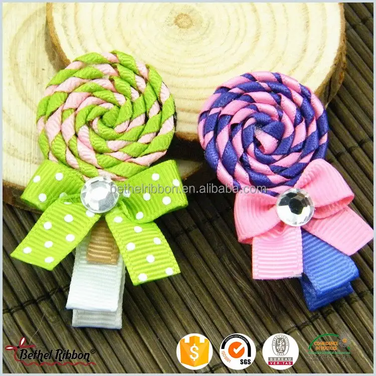 Kids fancy boutique hair bows eco friendly hair bow