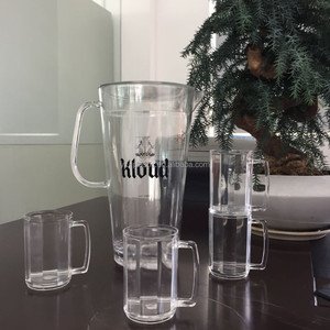 Caraffe d'acqua in plastica trasparente da 1 litro con quattro <span class=keywords><strong>bicchieri</strong></span> - Product Image 5