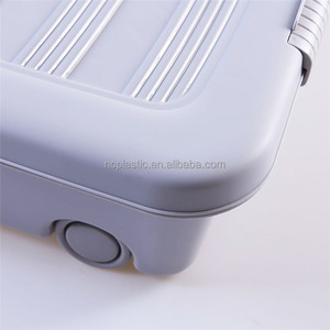 Boîte de rangement <span class=keywords><strong>sous</strong></span> le <span class=keywords><strong>lit</strong></span> de roulettes, grand conteneur <span class=keywords><strong>plastique</strong></span> de stockage pour vêtements chaussures - Product Image 4