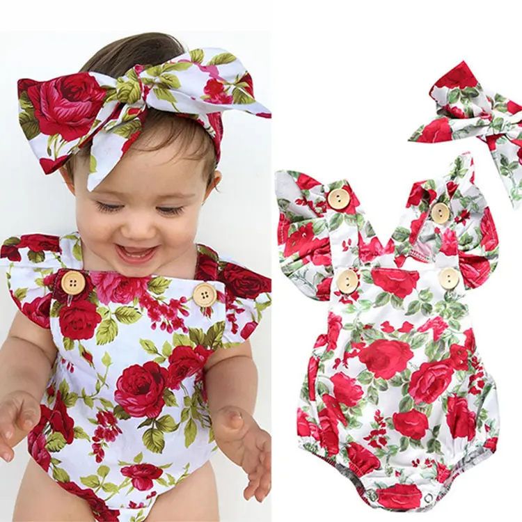 Fashion Pakaian Bayi 0-36 Bulan Bayi Gadis Baju Monyet Set Grosir China