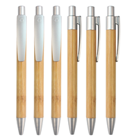 Werbe Werbung Günstige Individuelles Logo Bambus Stift Holz Stift ursprüngliche ökologie nach holz kugelschreiber mit clips und logo