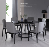Ensemble de table à manger avec 6 chaises pour la salle à manger, design de meubles, table ronde en bois moderne, meubles de maison, ensemble de table à manger en bois pour 8 personnes