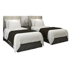 중국 공장 직접 판매 더블 침대 프레임 호텔 사용 호텔 가구 판매 - Product Image 1