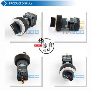 Interruptor selector giratorio HBC16/22 Eléctrica Serie 2 o <span class=keywords><strong>3</strong></span> selector de posición interruptor de botón 1NO + 1NC momentáneo - Product Image 4